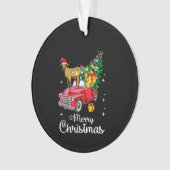 Kerst van de rode kerst met geitenbont ornament (voorkant)