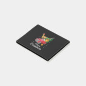 Kerst van de rode kerst met geitenbont post-it® notes (Schuin)