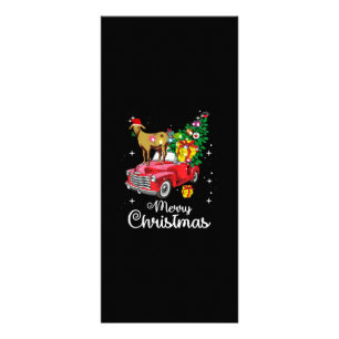 Kerst van de rode kerst met geitenbont reclamekaart