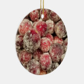 Kerst van de Sugared Cranberries Keramisch Ornament (Rechts)