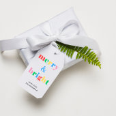 Kerst van de vrolijke en heldere Typografie Cadeaulabel