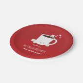 Kerst van de warme cacaopra papieren bordje (Gekanteld)