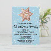 Kerst van feestdag: Star Blue Snow Kaart (Staand voorkant)