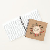  kerst van Floral Merry | Laptop Notitieboek (Binnen)