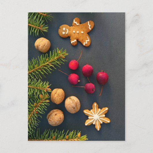 Kerst van Gingerbrood Briefkaart (Voorkant)