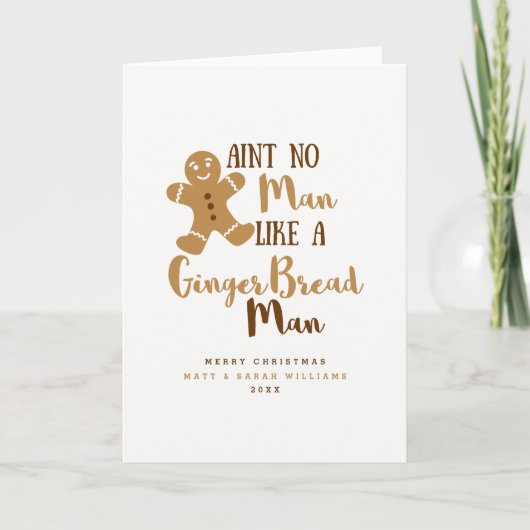Kerst van Gingerbrood Feestdagen Kaart (Voorkant)