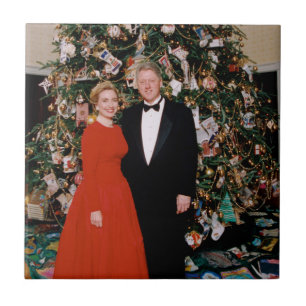 Kerst van het Amerikaanse President Bill Clinton & Tegeltje