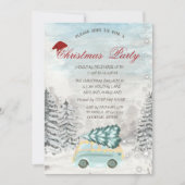 Kerst van het bosgebied rond de boompijn kaart (Voorkant)