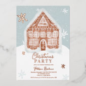 Kerst van het groothandelsbrood folie uitnodiging (Voorkant)