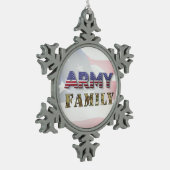 Kerst van het leger tin sneeuwvlok ornament (Links)