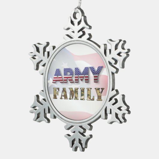 Kerst van het leger tin sneeuwvlok ornament (Rechts)