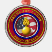 Kerst van het legerkorps metalen ornament (Voorkant)