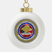 Kerst van het militair korps keramische bal ornament (Voorkant)