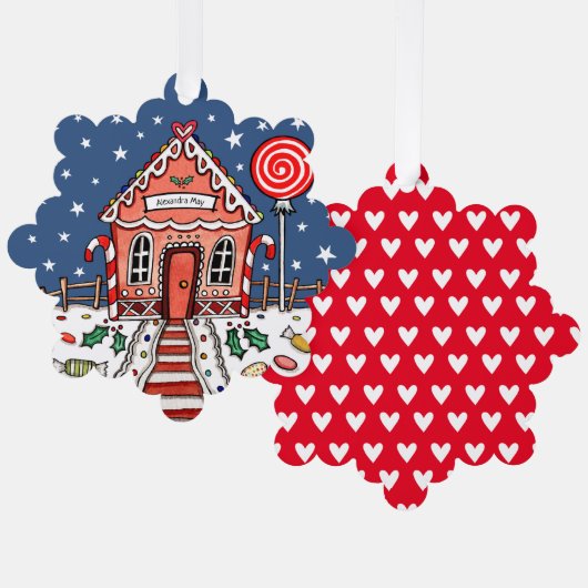 Kerst van het ontbijt ornament kaart (Voorkant / Achterkant)