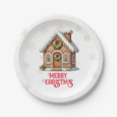 Kerst van het ontbijt papieren bordje (Voorkant)