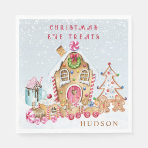 Kerst van het ontbijt servet