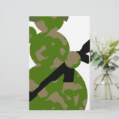 kerst van het sneeuwleger briefpapier (Staand voorkant)