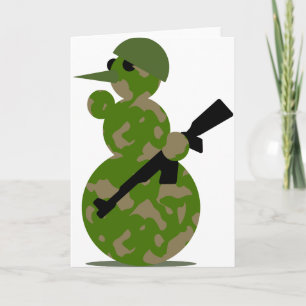 kerst van het sneeuwleger feestdagen kaart