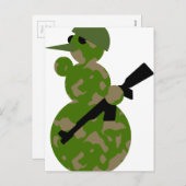 kerst van het sneeuwleger feestdagenkaart (Voorkant / Achterkant)