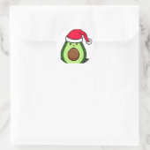 Kerst van het vocado ronde sticker (Tas)