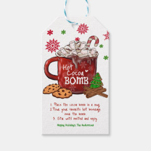 Kerst van Hot Cocaca Bomb Cadeaulabel