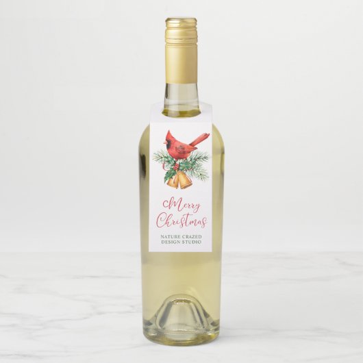 Kerst van kardinaal bedrijf flessenhanger (Op fles)