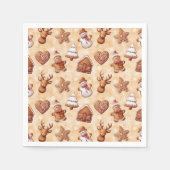 Kerst van koekjes servet (Voorkant)