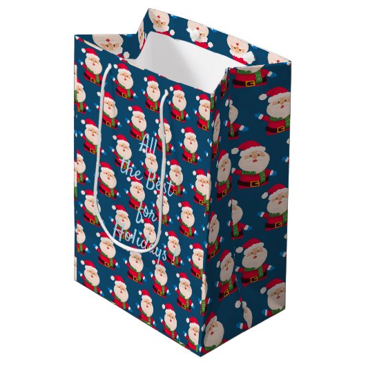 Kerst van Merry Medium Cadeauzakje (Voorkant Gekanteld)
