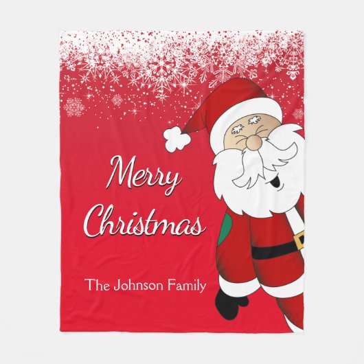 Kerst van Merry | Rood Fleece Deken (Voorkant)