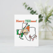 Kerst van Merry Texmas Feestdagenkaart (Staand voorkant)