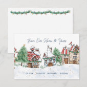 Kerst van ons huis naar uw behuizing Kaart (Voorkant / Achterkant)