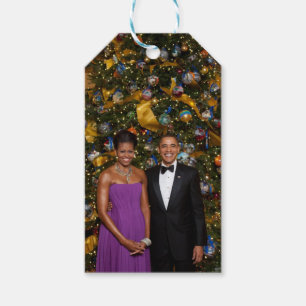 Kerst van President Barack Obama en Michelle Cadeaulabel
