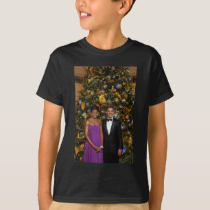 Kerst van President Barack Obama en Michelle T-shirt
