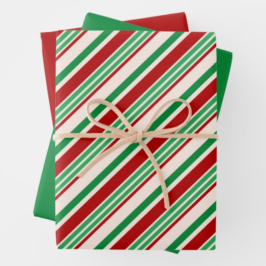 Kerst van rood- en groene snoepriet gecoördineerd inpakpapier vel (In situ)