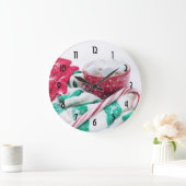 Kerst van warme chocolade en snoepsuikerriet grote klok (Huis)