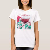 Kerst van warme chocolade en snoepsuikerriet t-shirt (Voorkant)
