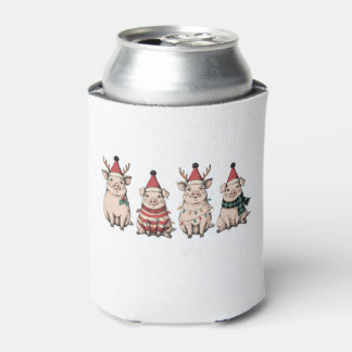 Kerst Varkens Kerstmannenhoed Rendier Geweien Kers Blikjeskoeler
