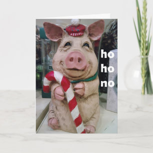 KERST VARKENTJE-GEEN MARKT-ALLEEN KERSTWENS FEESTDAGEN KAART