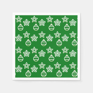 Kerst Vector Patroon op Groen Servet