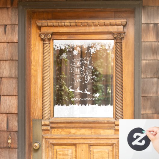 Kerst Venster Cling Home of retail Raamsticker (Huis Deur)