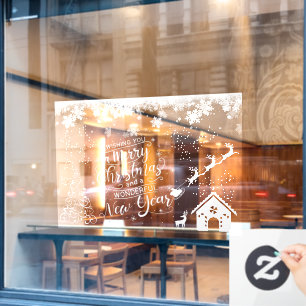 Kerst venster klampen groot raamsticker