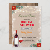 Kerst verf en drink uitnodiging (Voorkant / Achterkant)