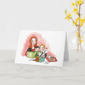 Kerst Verhaaltijd Kaart (Gele Bloem)