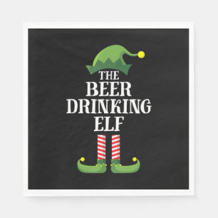 Kerst verjaardag bier drinken servet