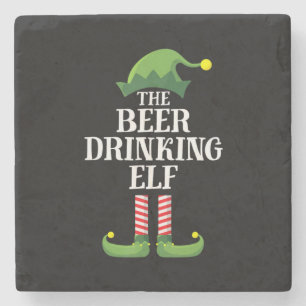 Kerst-verjaardag bier drinken stenen onderzetter