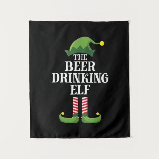 Kerst verjaardag bier drinken wandkleed (Voorkant)
