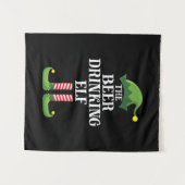 Kerst verjaardag bier drinken wandkleed (Voorkant (horizontaal))