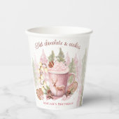 Kerst Verjaardag Hot Chocolate Mok Papier Cups Papieren Bekers (Voorkant)