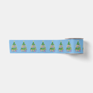 Kerst-verjaardagslint Gelukkige verjaardag Bomen Lint