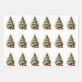 Kerst verpakkings papier plat vel set van 3 (Voorkant 2)